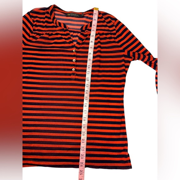 Outback Red Sheer Top navy blue & red/orange size M - Picture 9 of 10